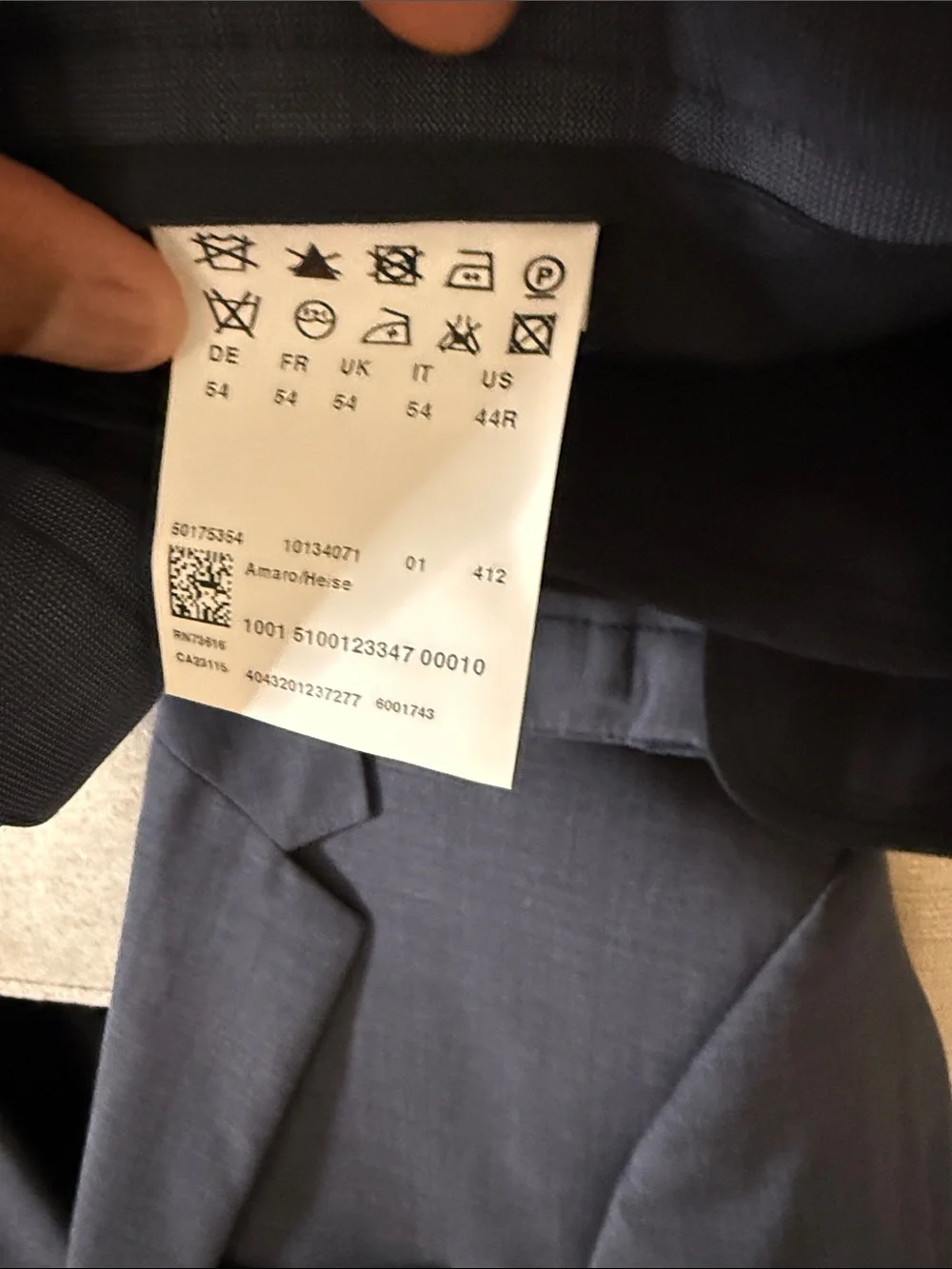 Hugo Boss Men's Blue Two-Button Suit Jacket